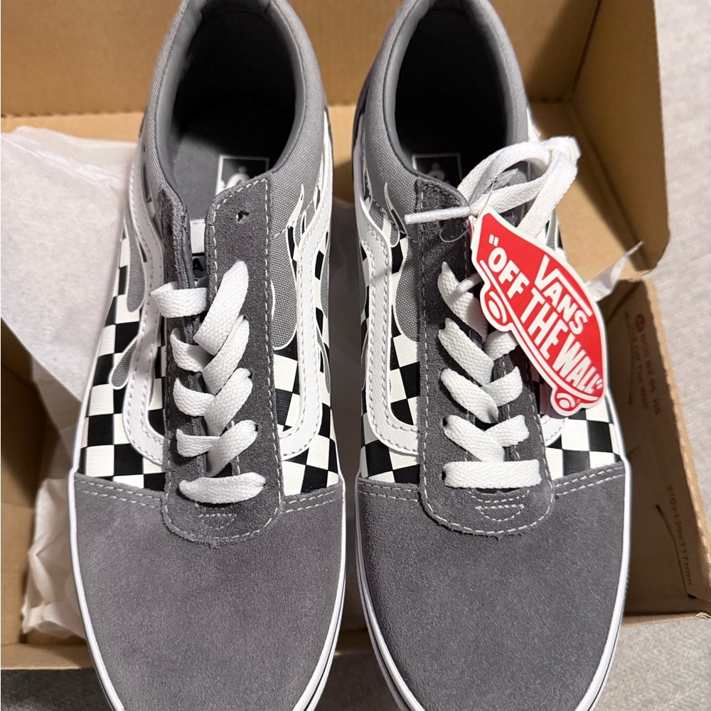 Vans Pewter/White, Youth 6.5